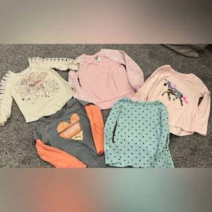 5 long sleeve 4/5 and 5 girls shirts